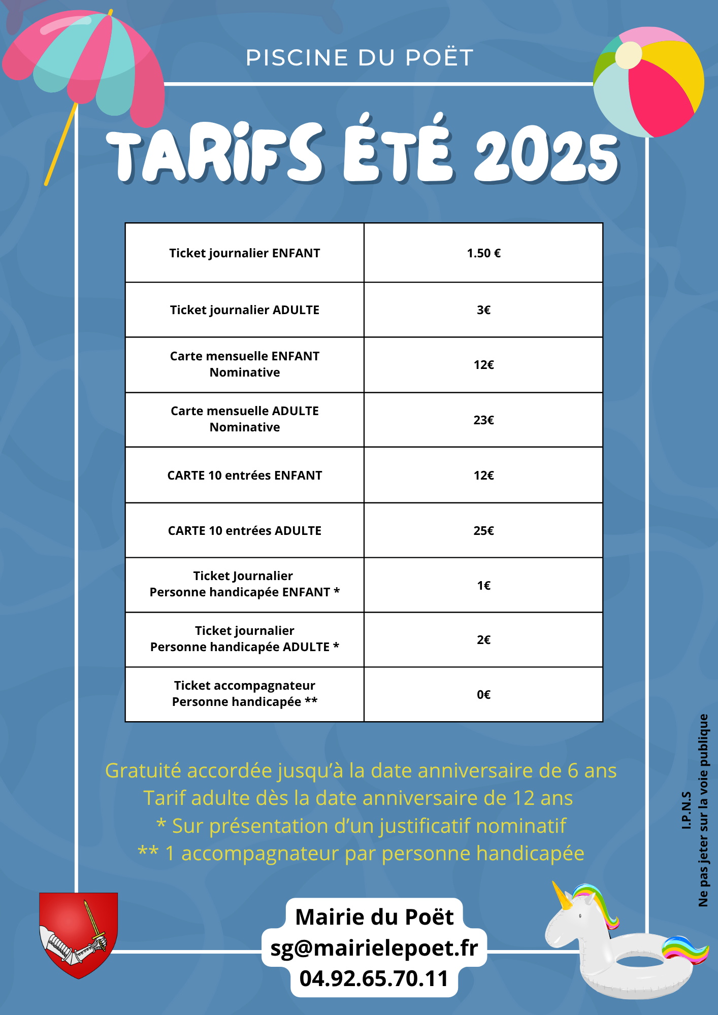 tarifs 2025